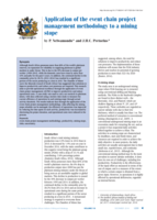 Application of the event chain project management methodology to a mining stope
