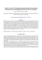 A review article: the mechanical properties and the microstructural behaviour of laser metal deposited Ti-6Al-4V and TiC composite