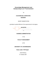 Knowledge management and outsourcing in an IT environment