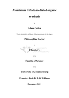 Aluminium triflate-mediated organic synthesis