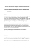 What is in a song? constructions of hegemonic masculinity by Zimbabwean football fans