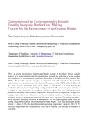Optimisation of an environmentally friendly foundry inorganic binder core making process for the replacement of an organic binder