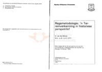 Regsmetodologie: 'n terreinverkenning in historiese perspektief