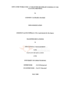Educator work ethic at selected secondary schools in the Gauteng Province