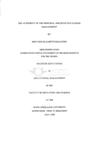 The authority of the principal and effective school management