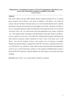 Making heroes, (un)making the nation?: ZANU-PF’s imaginations of the Heroes Acre, heroes and construction of identity in Zimbabwe from 2000-