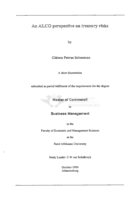 An ALCO perspective on treasury risks