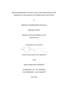 The incorporation of adult education principles in the training of teachers in outcomes based education
