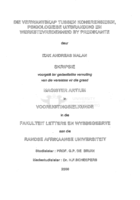 Die verwantskap tussen koherensiesin, psigologiese uitbranding en werkstevredenheid by predikante