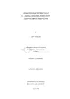 Local economic development in a globalised world economy : a South African perspective