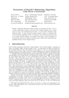 Extension of Knuth's balancing algorithm with error correction