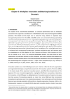 Workplace innovation and working conditions in Denmark