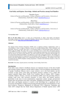 Food safety and hygiene : knowledge, attitude and practices among food handlers