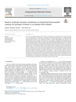 Reactive molecular dynamics simulations of nickel-based heterometallic catalysts for hydrogen evolution in an alkaline KOH solution