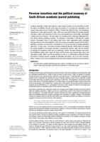 Perverse incentives and the political economy of South African academic journal publishing