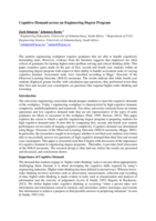 Cognitive demand across an engineering degree program