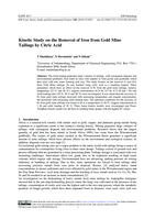 Kinetic study on the removal of iron from gold mine tailings by citric acid