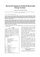 Recent Development of Hybrid Renewable Energy Systems