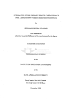 Integration of the primary health care approach into a community nursing science curriculum