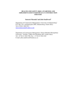 Health and safety (H&S) awareness and implementation in Botswana's construction industry
