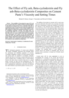 The effect of Fly ash, Beta-cyclodextrin and Fly ash-Beta-cyclodextrin composites on cement paste’s viscosity and setting times