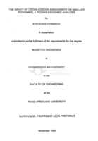 The impact of cross-border agreements on smaller economies : a techno-economic analysis