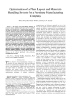Optimization of a plant layout and materials handling system for a furniture manufacturing company