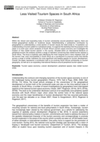 Less visited tourism spaces in South Africa