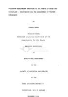 Classroom management behaviour as an aspect of order and discipline : implications for the management of teacher competence