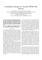 Constellation design for cascaded MPSK-CSK systems