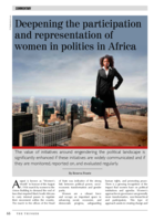 Deepening the participation and representation of women in politics in Africa