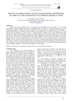 Effect of desiccation on the geotechnical properties of lime-fly ash stabilized collapsible residual sand