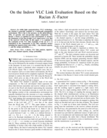 On the indoor VLC link evaluation based on the racian K-factor