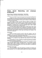 Online social networking and employee productivity