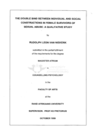The double bind between individual and social constructions in female survivors of sexual abuse : a qualitative study