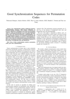 Good synchronization sequences for permutation codes