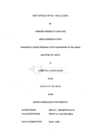 The novels of M.J. Maluleke