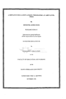 A distance education linking programme at ABET level four