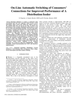 On-line automatic switching of consumers' connections for improved performance os a distribution feeder