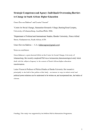Strategic competence and agency : individuals overcoming barriers to change in South African higher education
