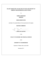 On-line transacting: an analysis of the on-line security of domestic airline websites in South Africa