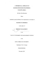 A theoretical approach to business process re-engineering in South Africa