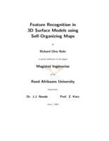 Feature recognition in 3D surface models using self-organizing maps