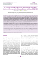 An overview of medical diagnostic laboratories in South Africa that meet the international standard of accreditation : ISO 15189