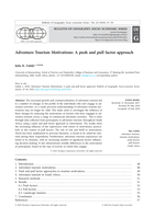 Adventure tourism motivations : a push and pull factor approach