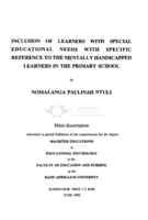 Inclusion of learners with special educational needs with specific reference to the mentally handicapped learners in the primary school