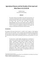 Agricultural slavery and the parable of the loyal and wise slave in q 12:42‐46