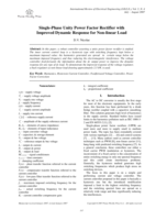 Single-phase unity power factor rectifier with improved dynamic response for non-linear load