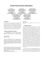Chaotic particle swarm optimization