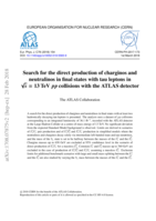 Search for the direct production of charginos and neutralinos in final states with tau leptons in √s = 13 TeV pp collisions with the ATLAS detector